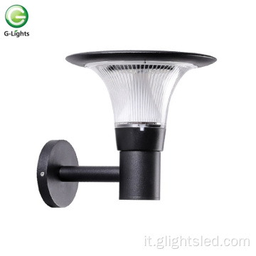 Lampada da parete solare a led impermeabile IP55 da giardino bianco caldo